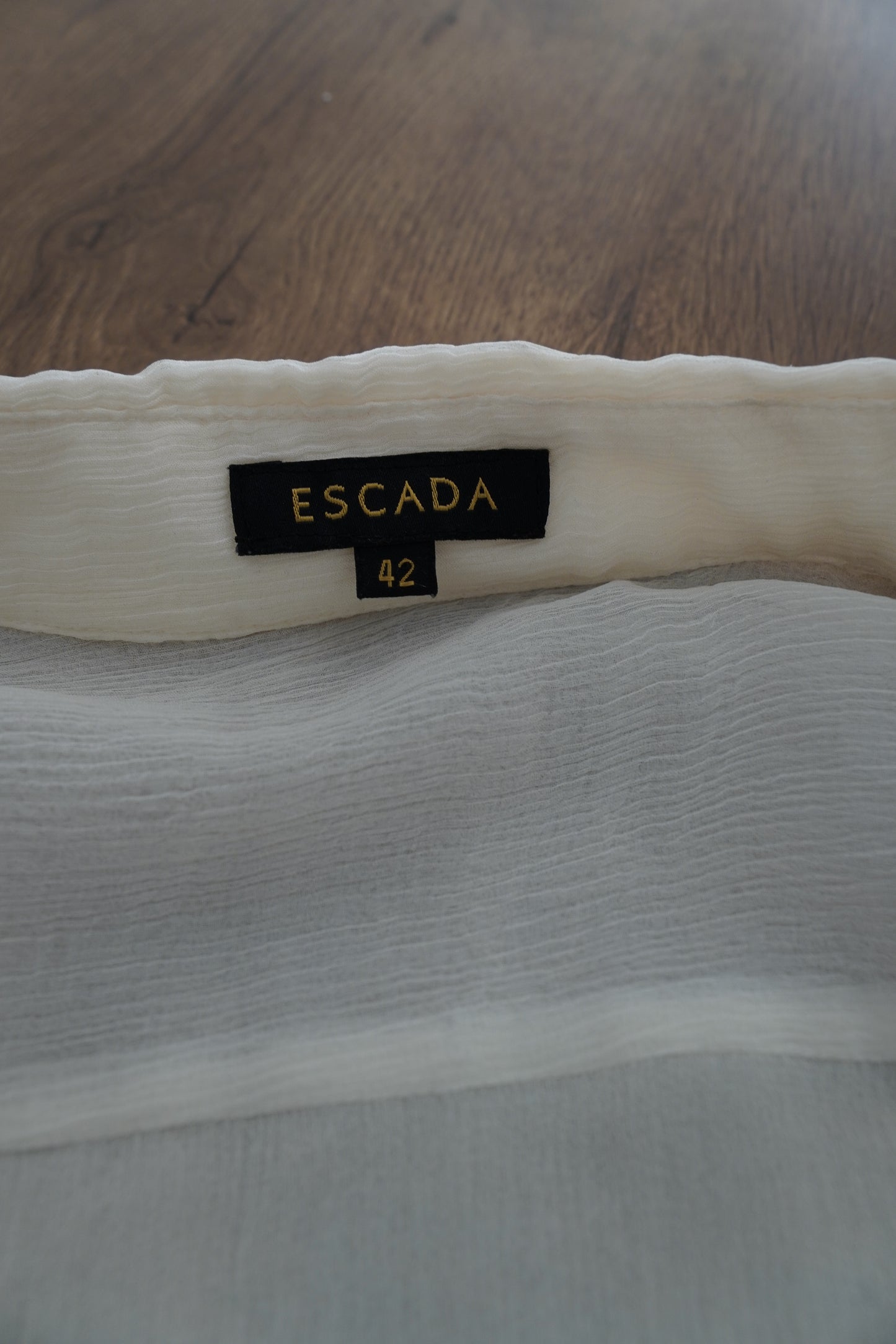 Escada Silk Long Sleeve Button-up Top