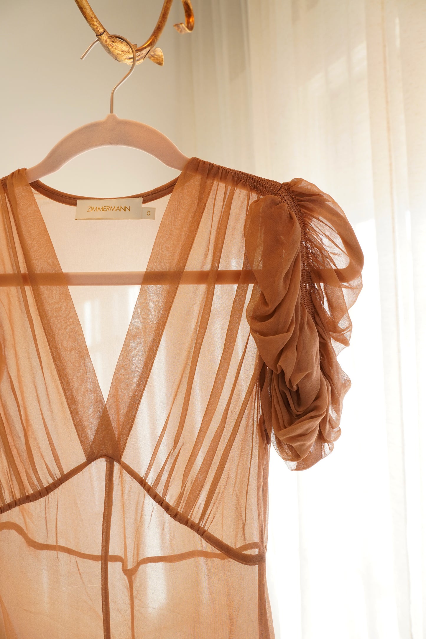 Zimmermann Sheer 'Eden' Silk-Georgette Midi Dress