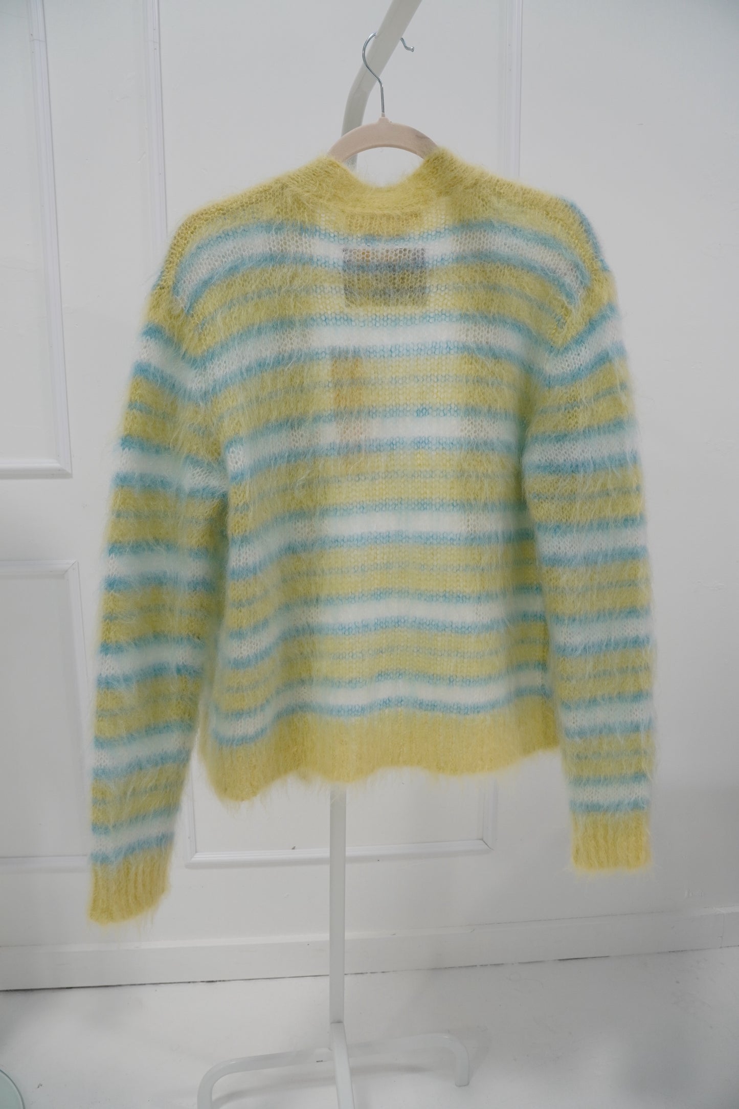 Marni Brushed Mohair-Blend Striped Cardigan