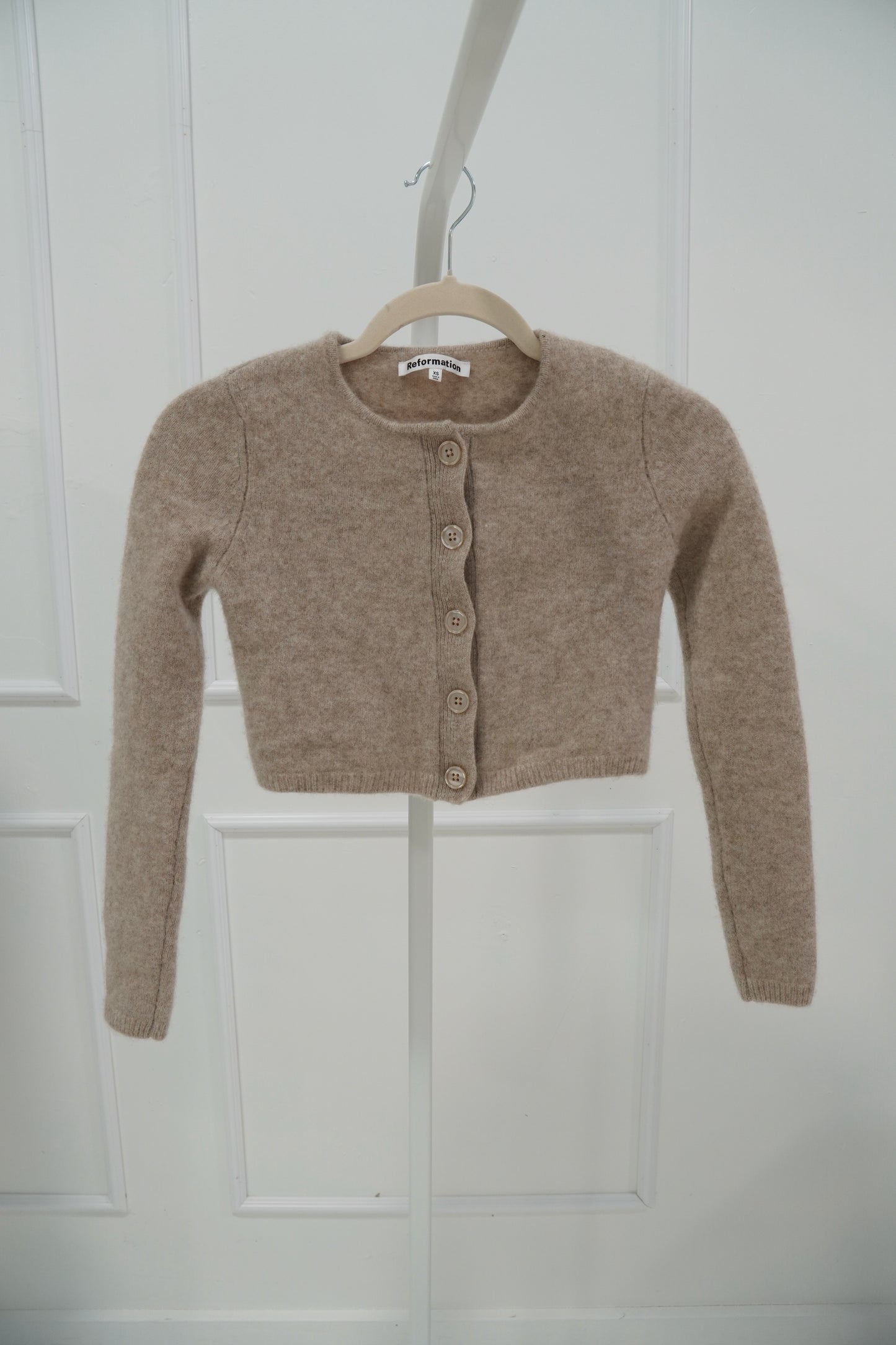 Reformation Cropped Cashmere Cardigan