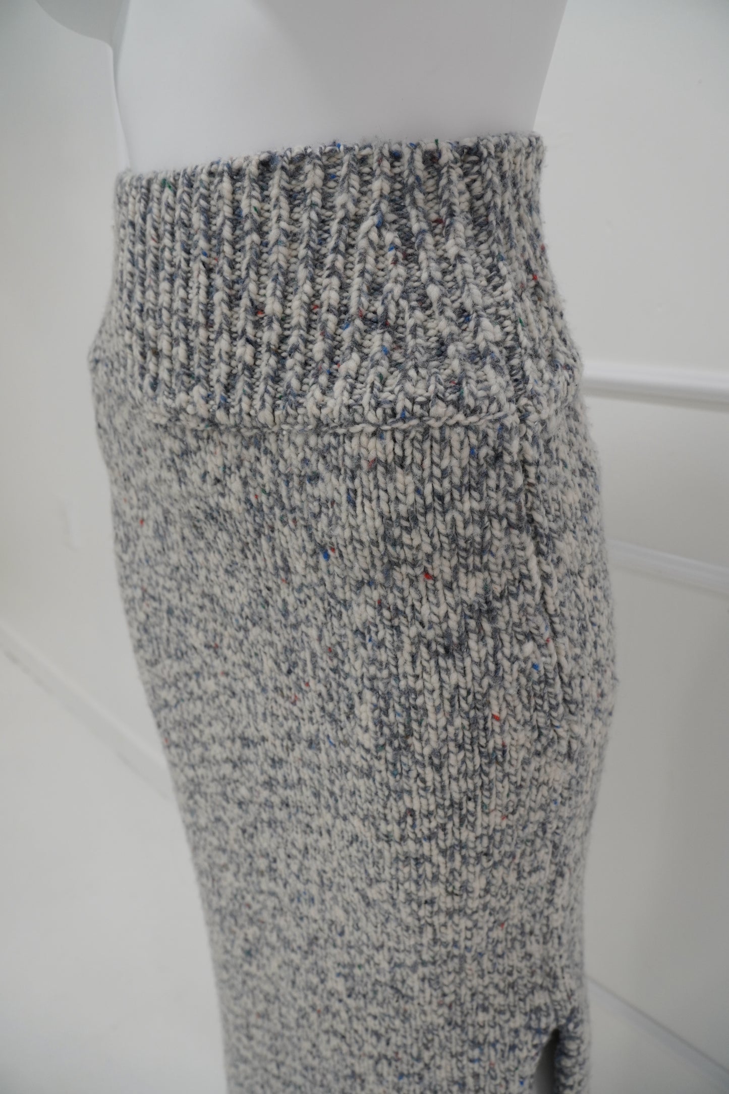 Ulla Johnson Giordana Tweed Knit Skirt in Slate