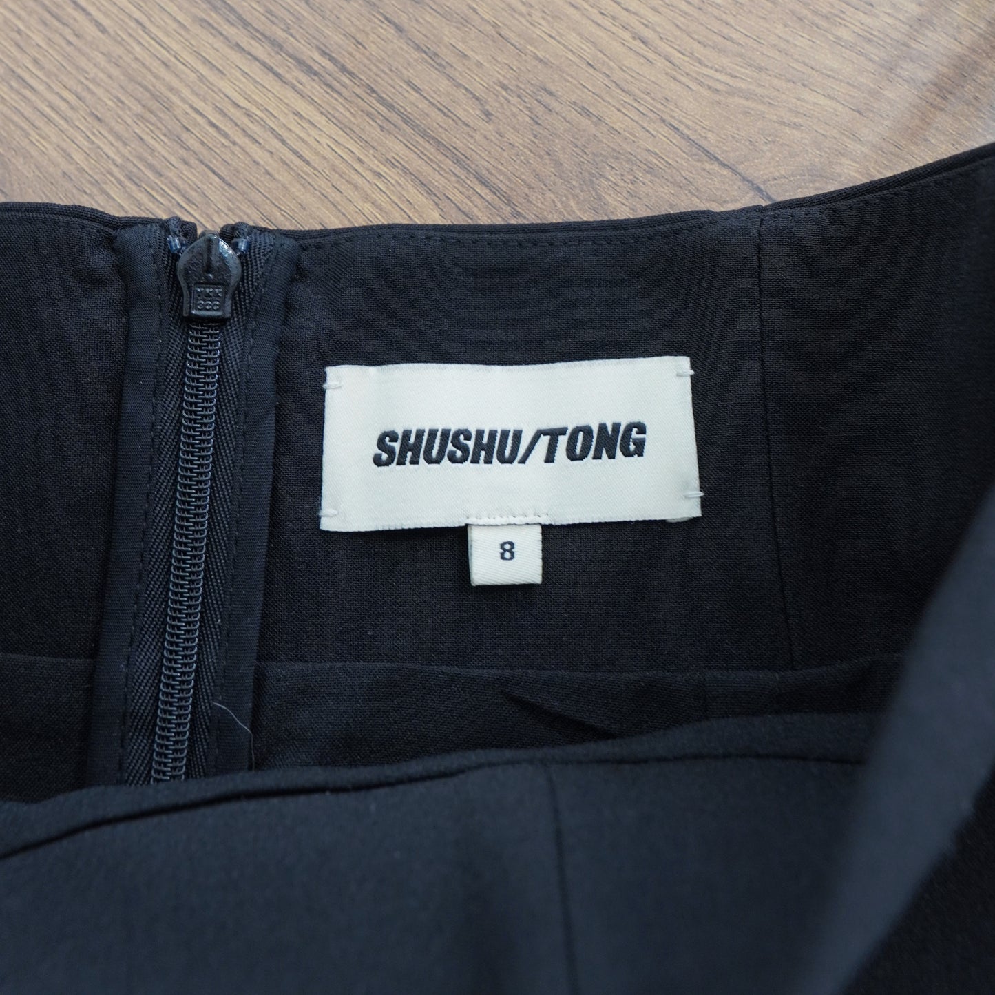 Shushu/Tong Black Ruffle Trim Skort