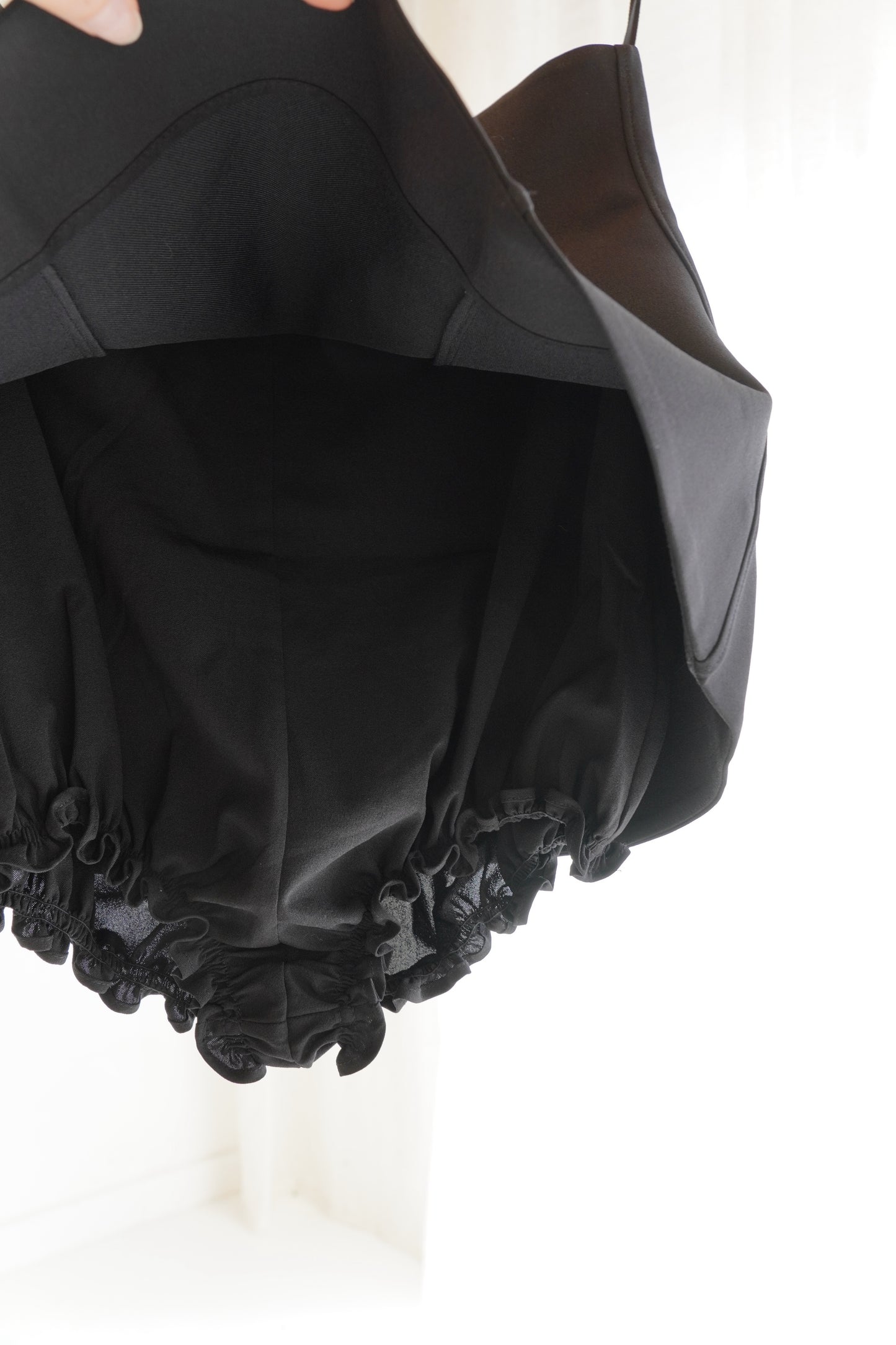 Shushu/Tong Black Ruffle Trim Skort
