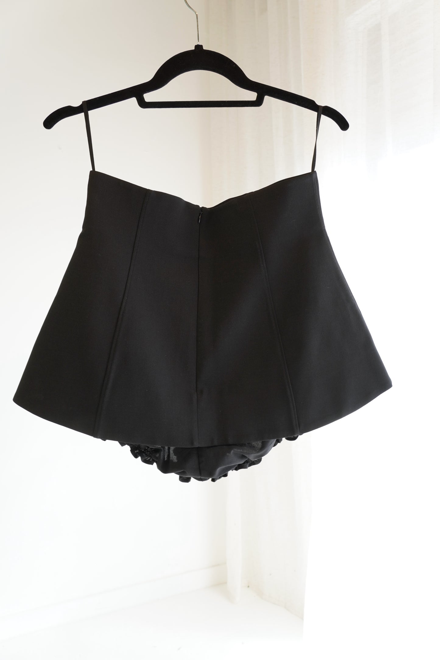 Shushu/Tong Black Ruffle Trim Skort