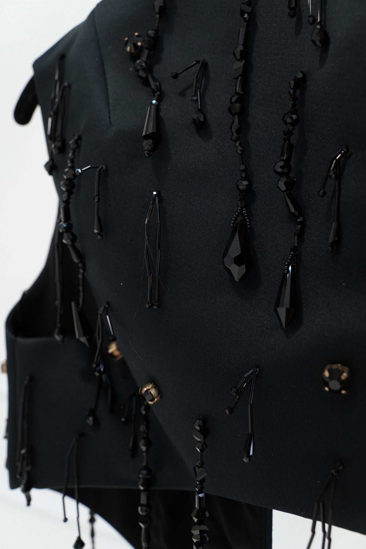 Emilia Wickstead 'Tara' Cropped Bead-embellished Cutout Top