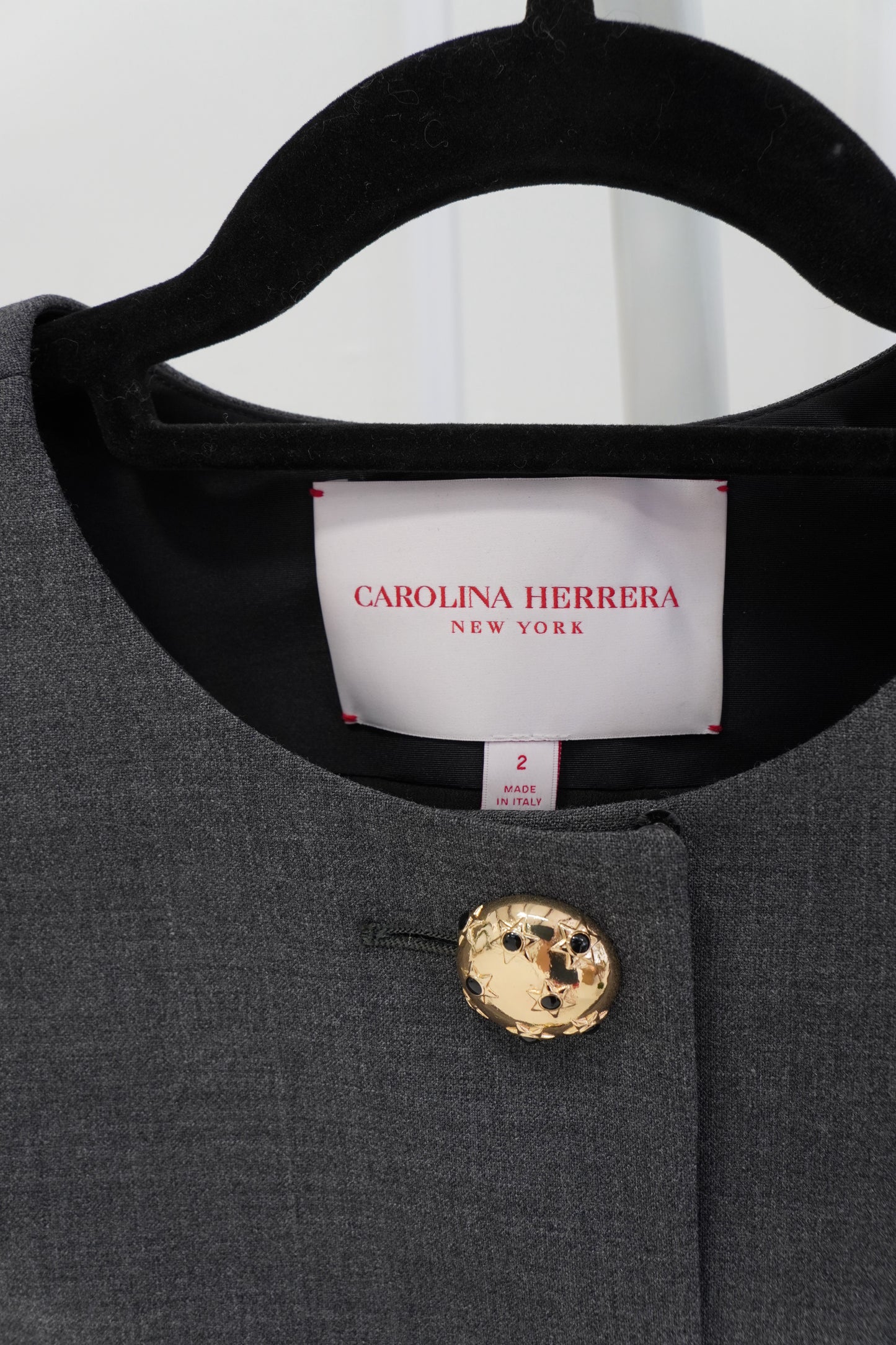 Carolina Herrera Cropped Wool-Blend Jacket