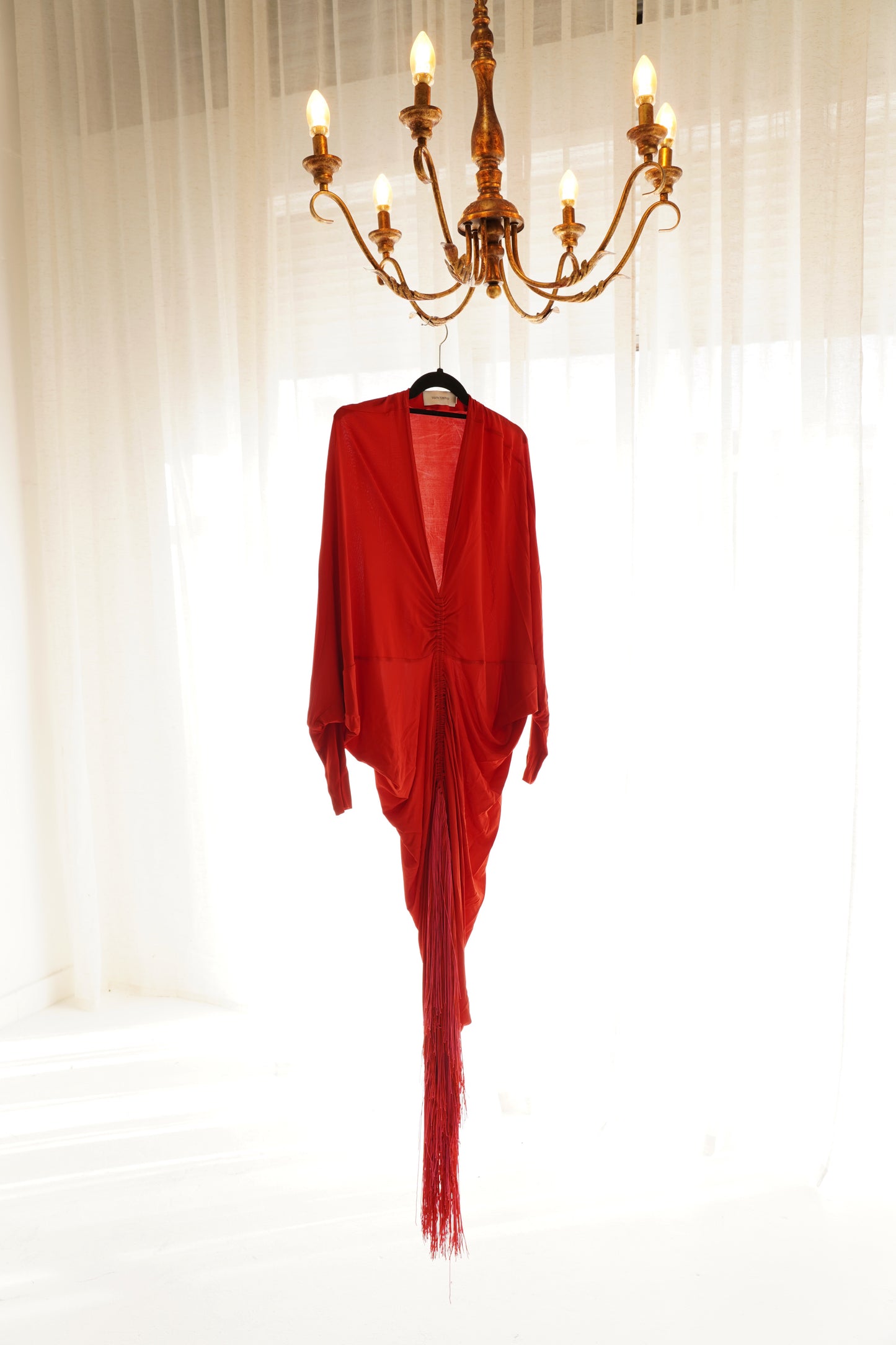Silvia Tcherassi Rosalyn Fringed Jersey Dress