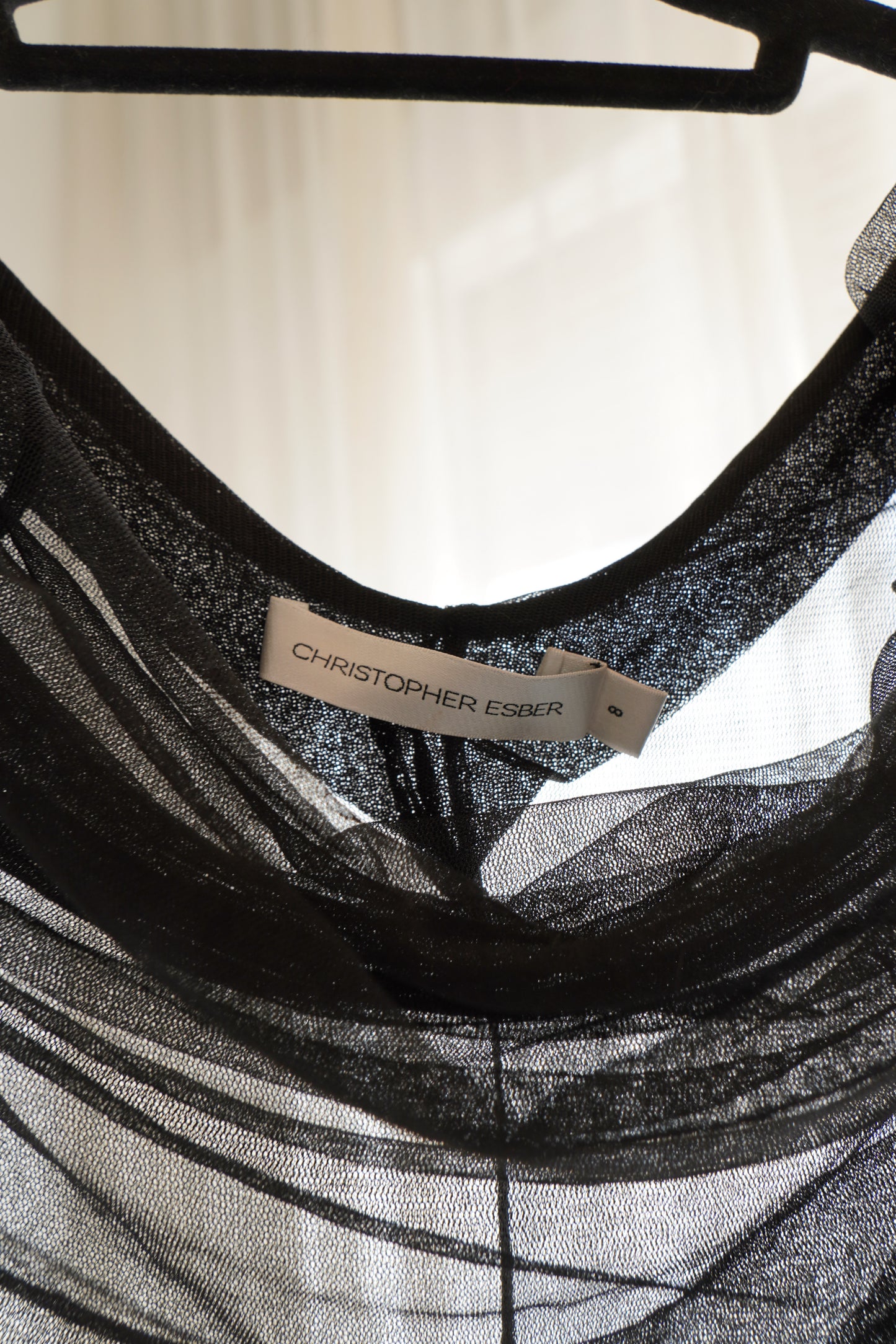 Christopher Esber Veiled Silk Mesh Top