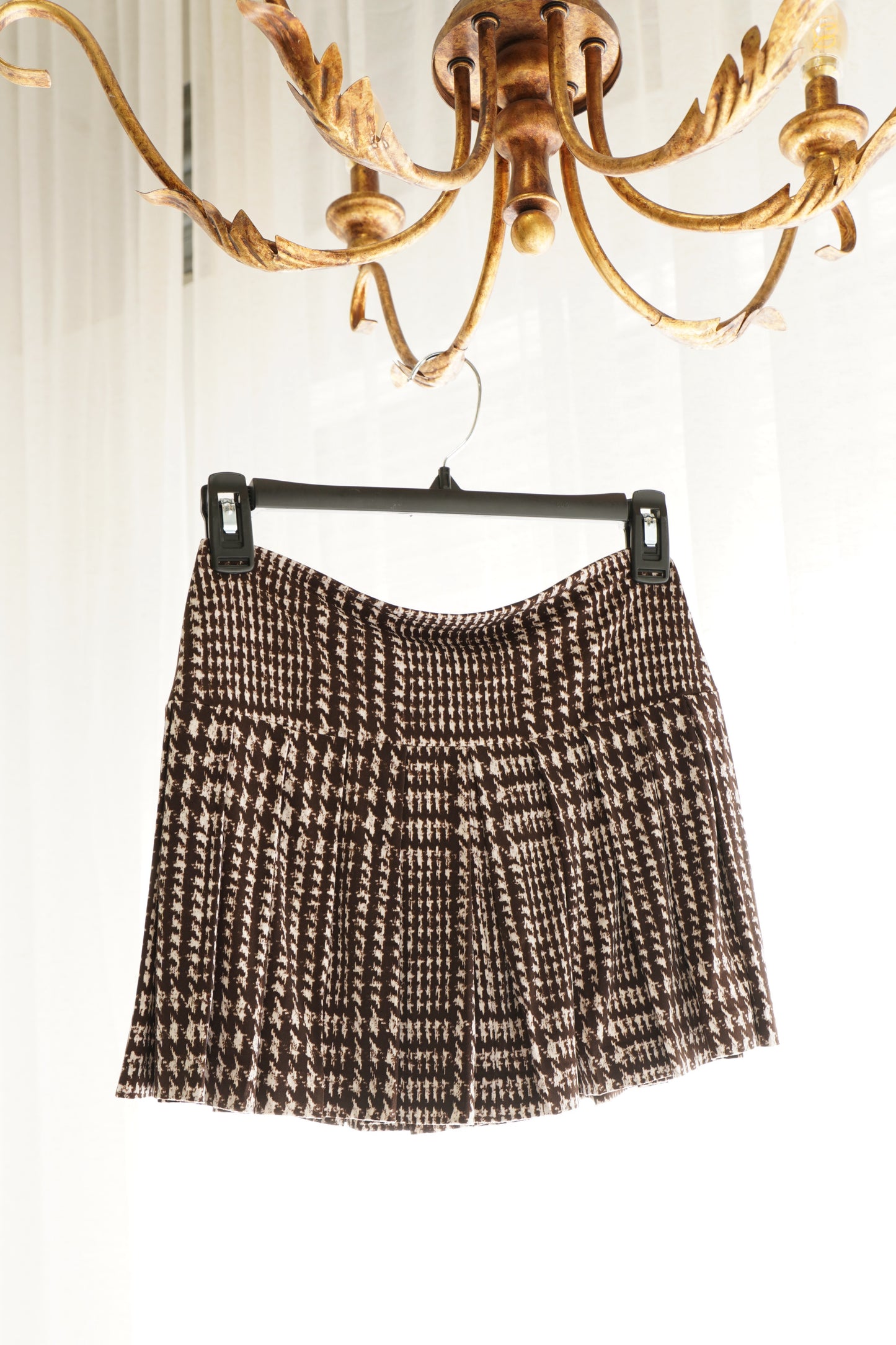 Norma Kamali Plaid Print Mini Skirt