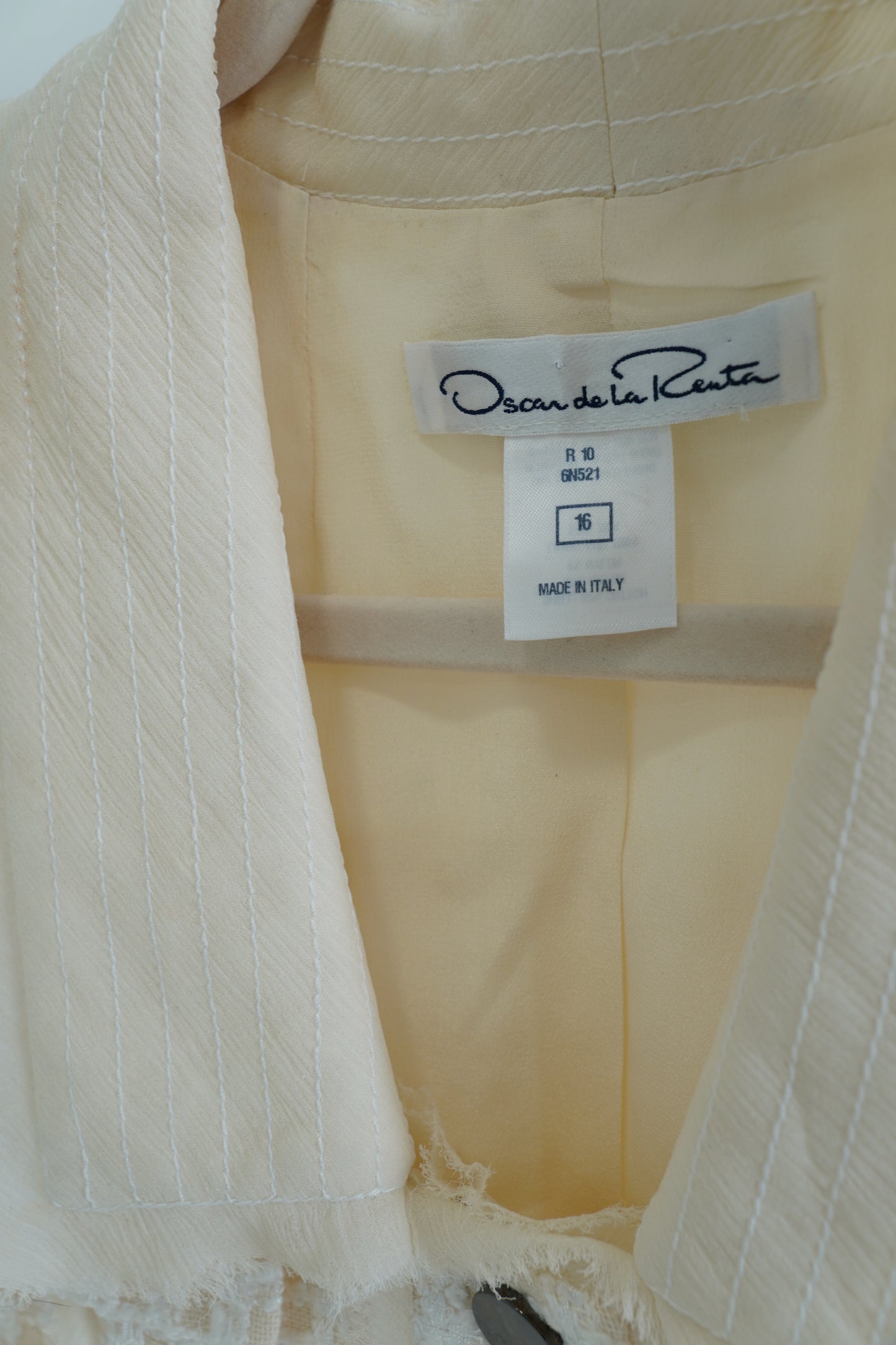 Oscar de la Renta Resort Ivory Tweed Jacket