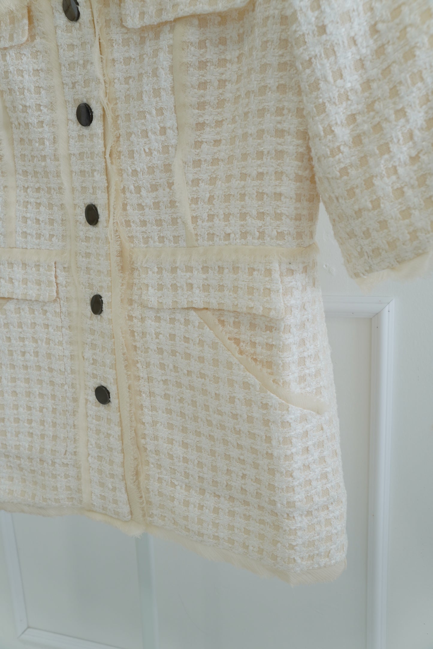 Oscar de la Renta Resort Ivory Tweed Jacket