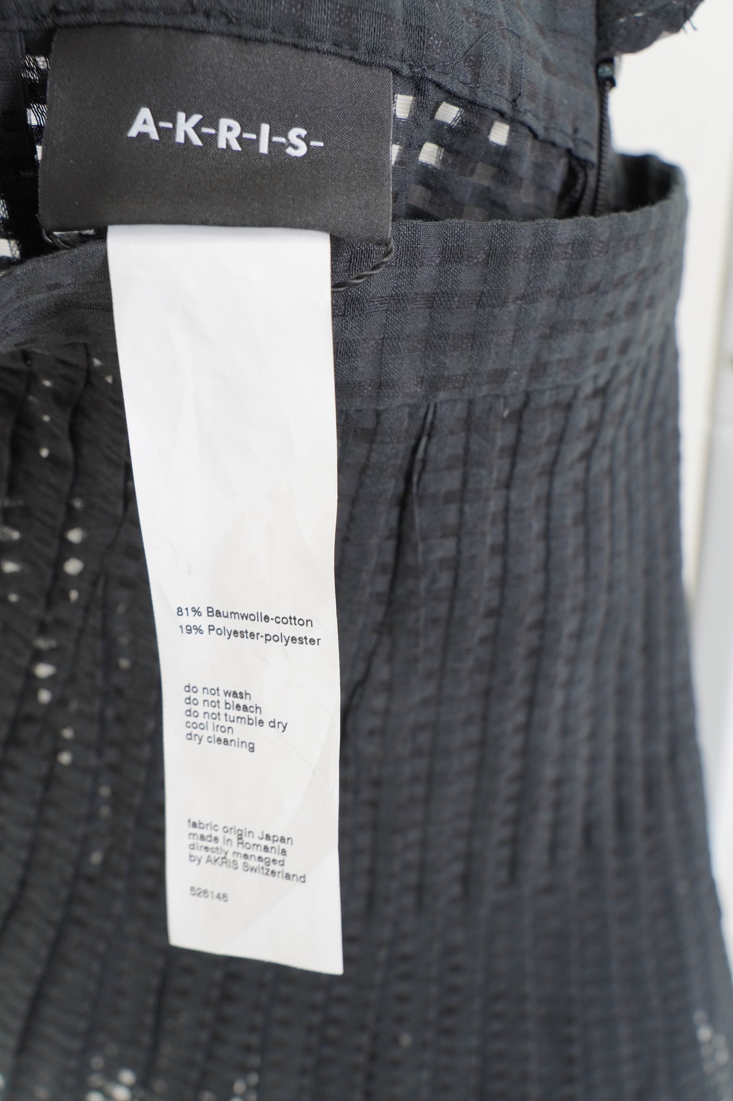 Sheer Akris Pleated Mini Skirt