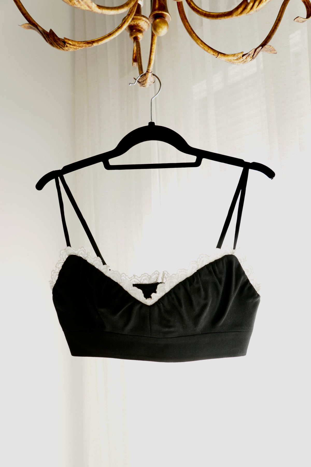 Shushu/Tong Eyelet-Trim Wool Bra Top