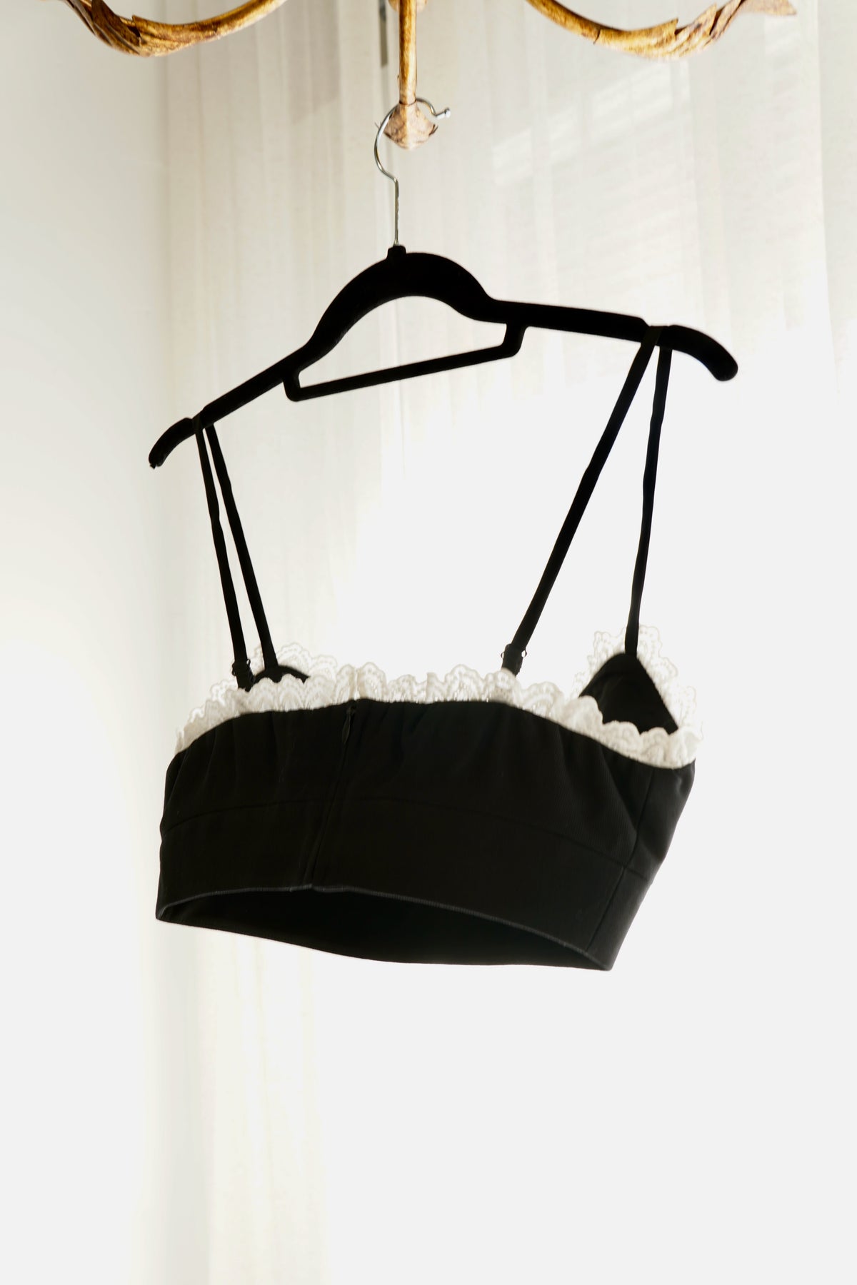 Shushu/Tong Eyelet-Trim Wool Bra Top