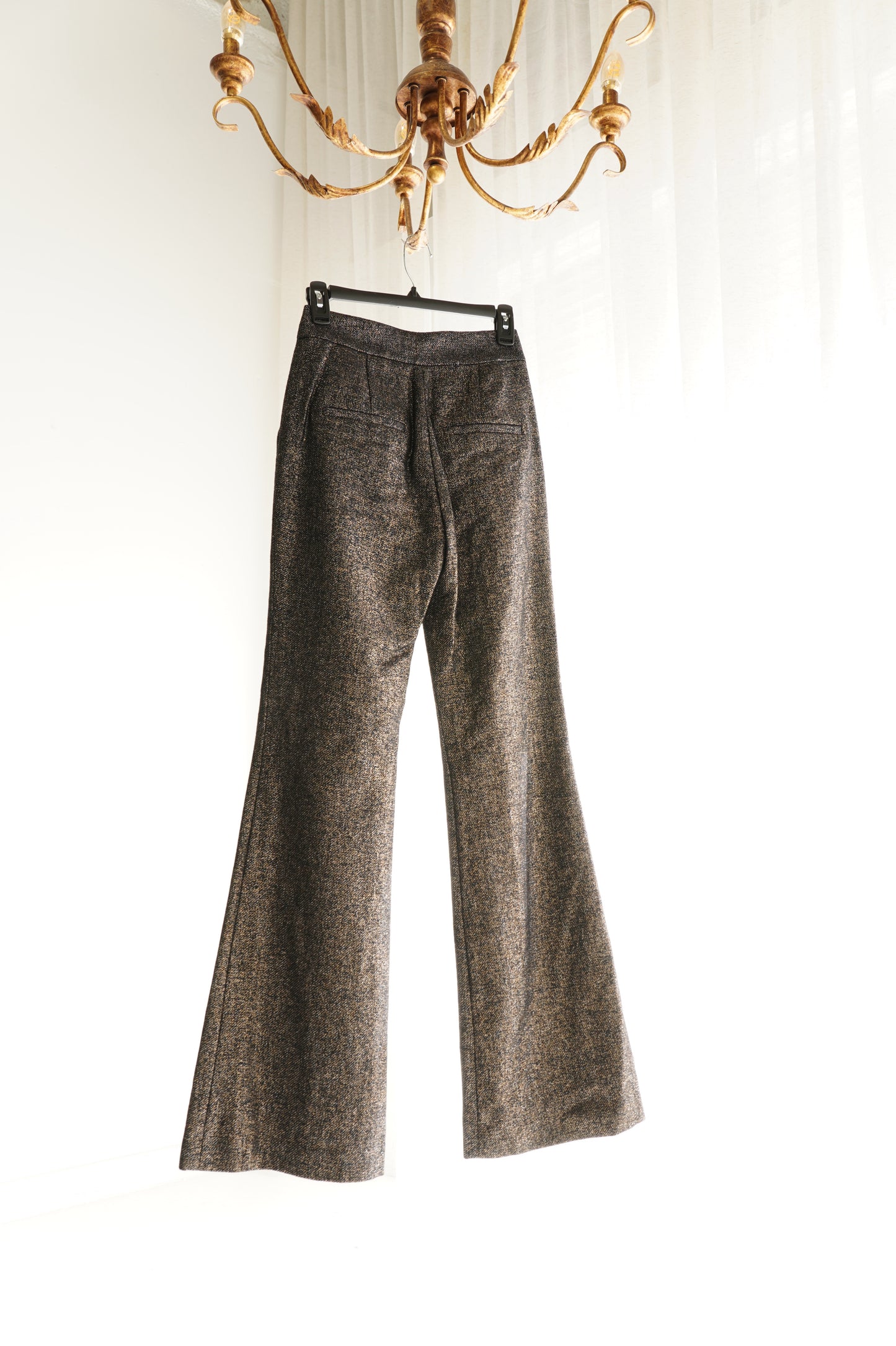Veronica Beard “Lebone” Sparkly Wool-Blend Pants