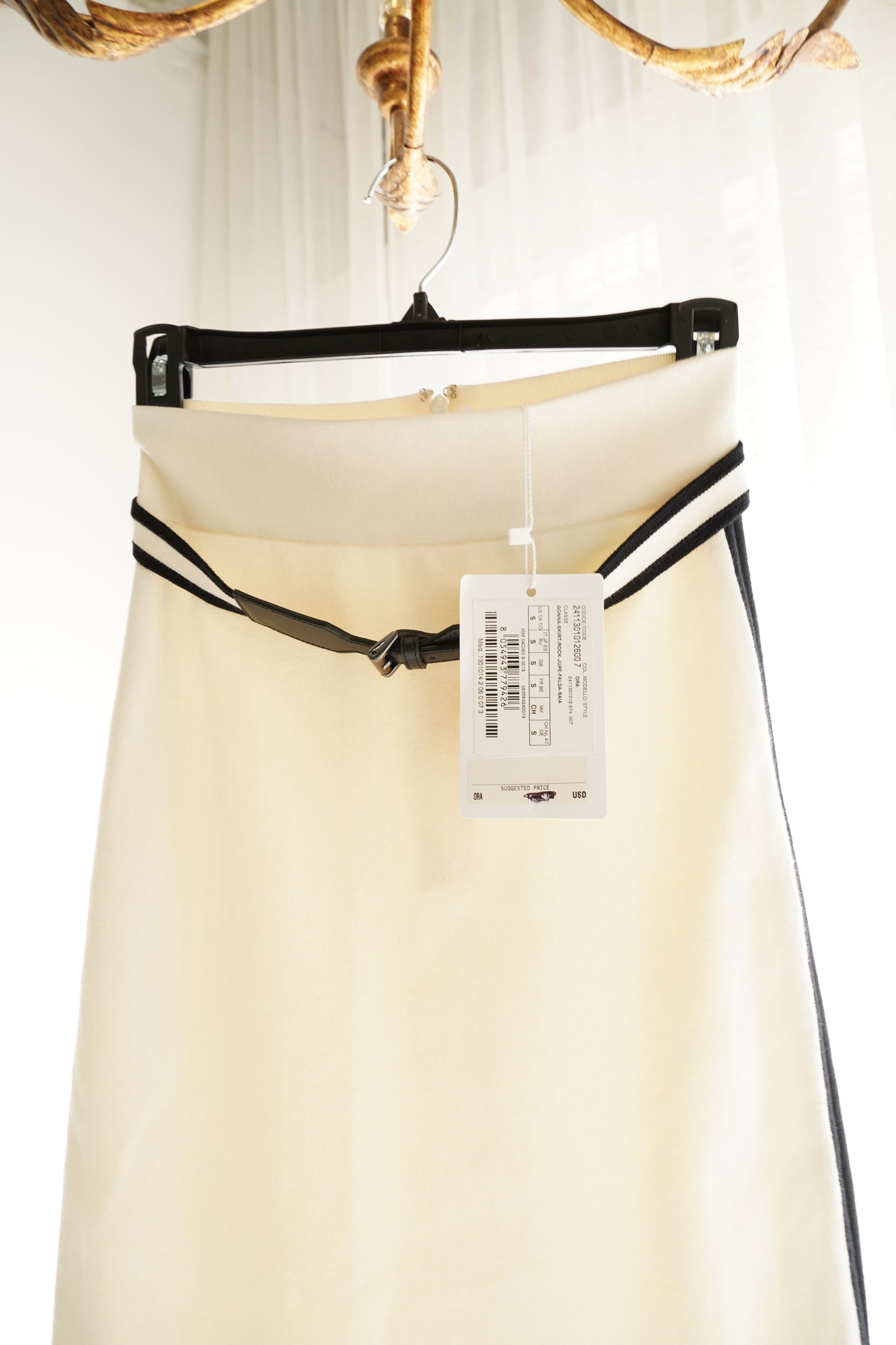 Max Mara Ora Belted Cotton-Blend Midi Skirt