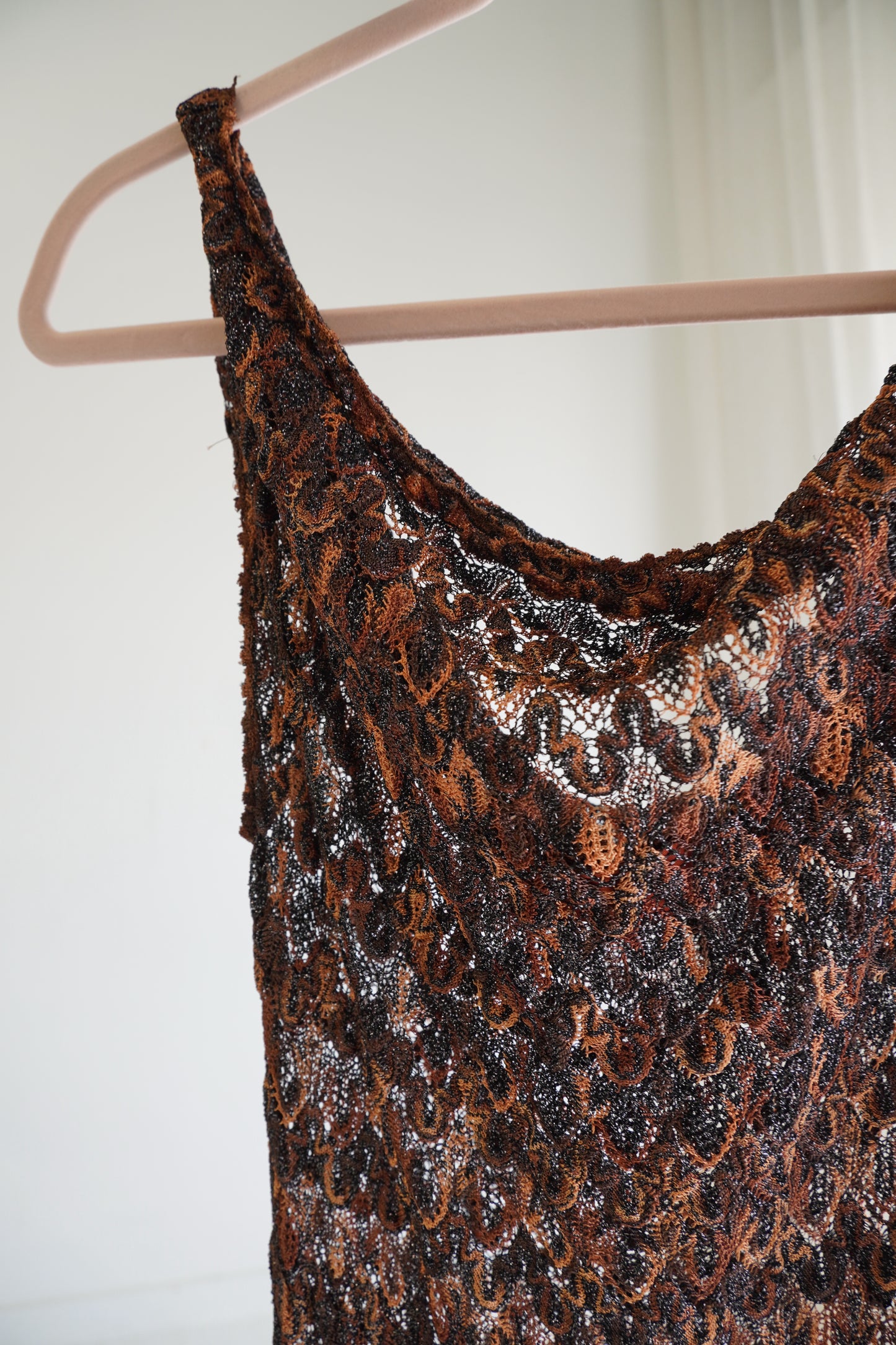 Missoni Metallic Open-Knit Maxi Dress, Size Small