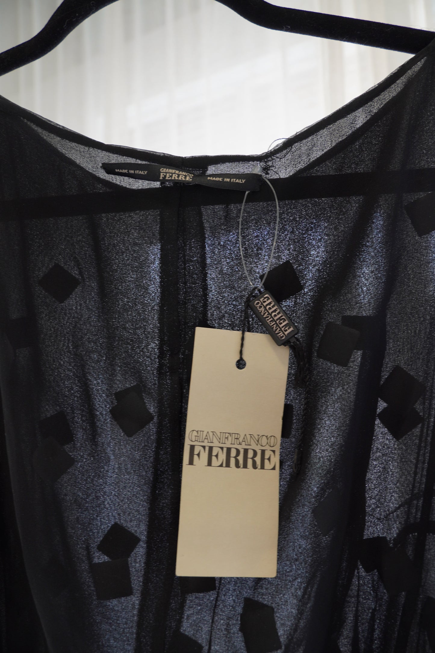 Vintage Gianfranco Ferré Black Embellished Evening Gown, Size Small
