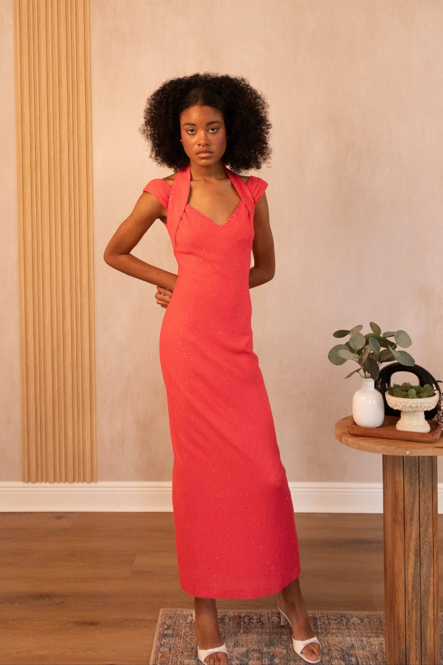 ST. John red knit dress