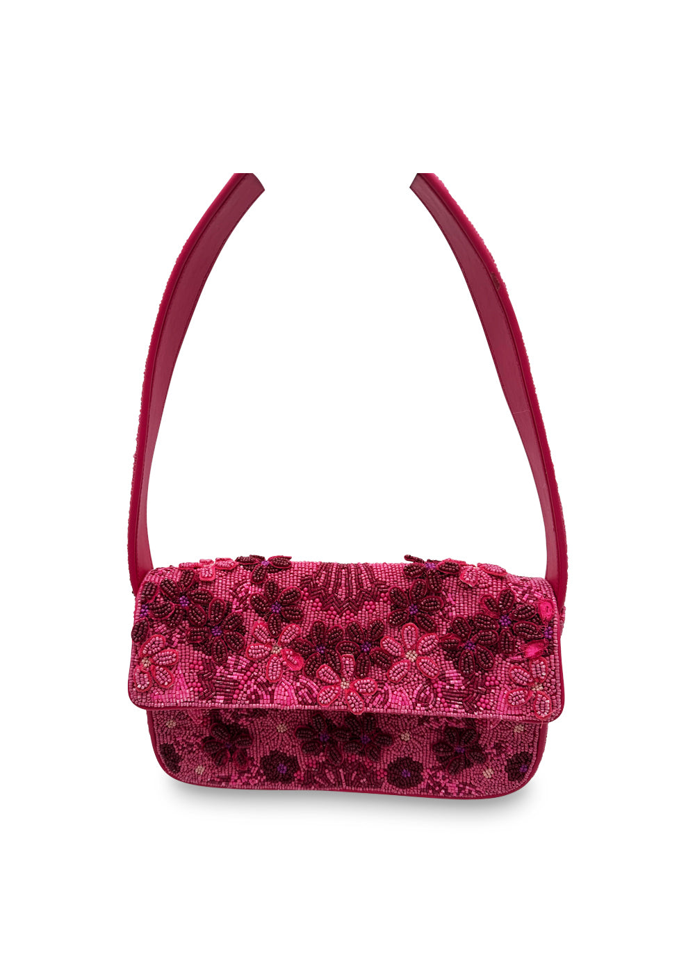 Staud Tommy Beaded Shoulder Bag in Blossom Garden Party