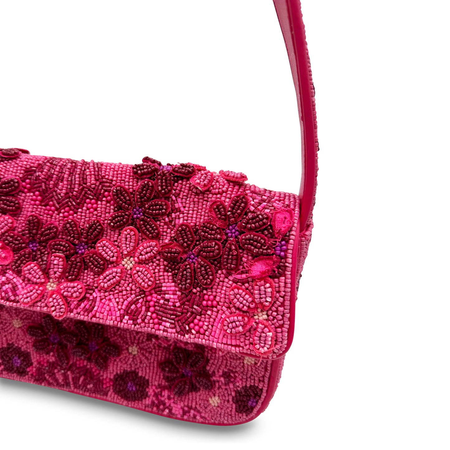 Staud Tommy Beaded Shoulder Bag in Blossom Garden Party