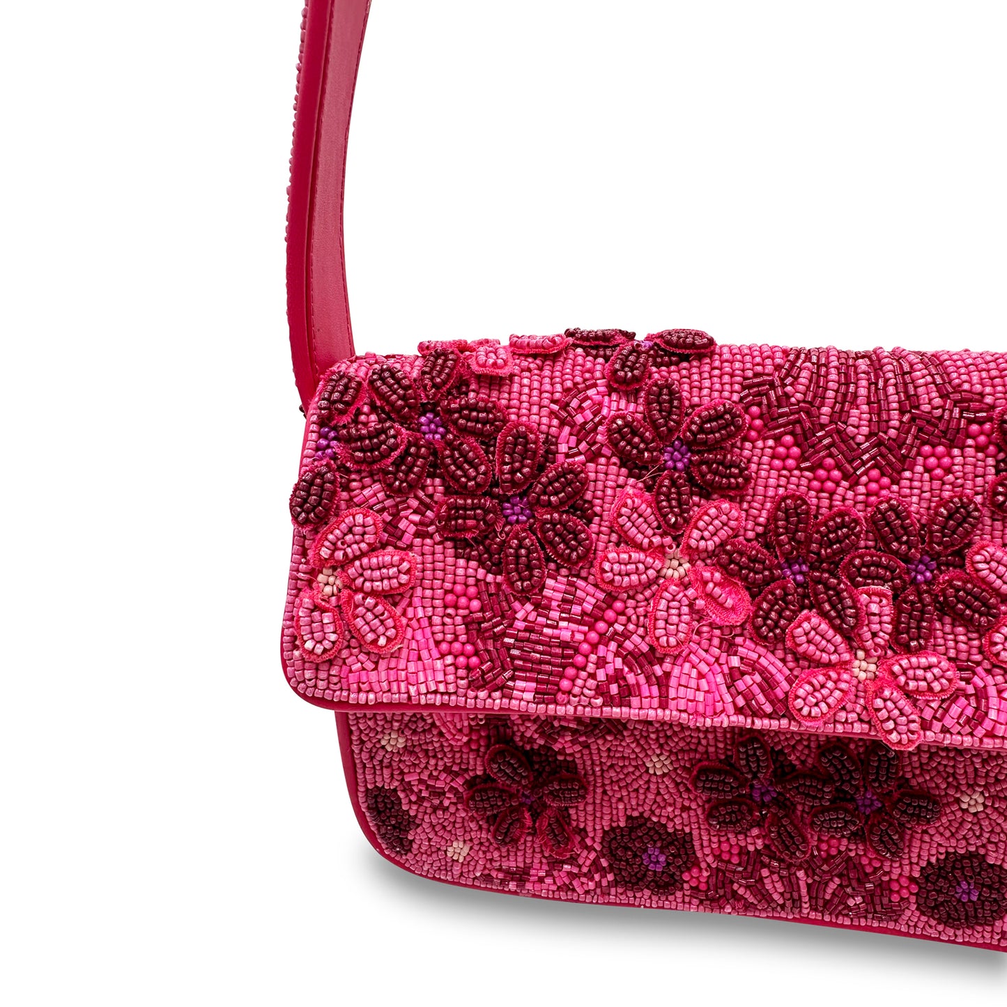 Staud Tommy Beaded Shoulder Bag in Blossom Garden Party